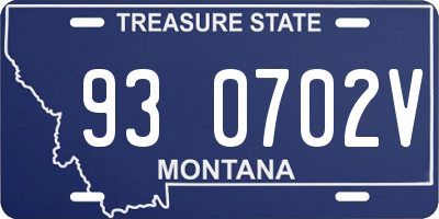MT license plate 930702V