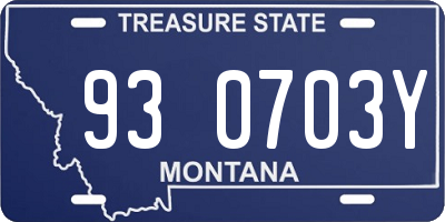 MT license plate 930703Y