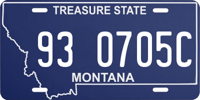 MT license plate 930705C