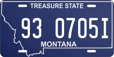 MT license plate 930705I