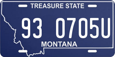 MT license plate 930705U