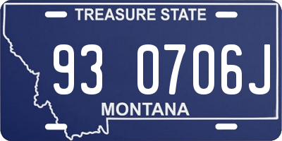 MT license plate 930706J
