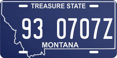 MT license plate 930707Z