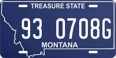 MT license plate 930708G