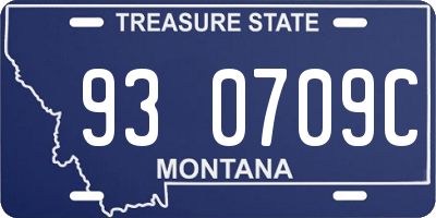 MT license plate 930709C