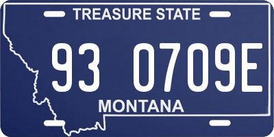 MT license plate 930709E