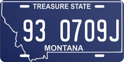 MT license plate 930709J