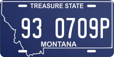 MT license plate 930709P