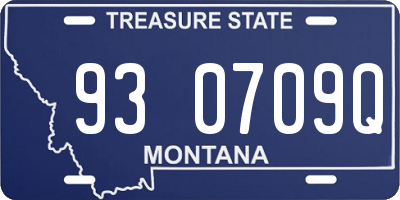 MT license plate 930709Q