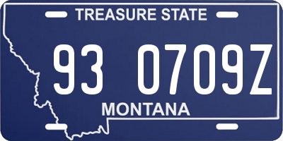 MT license plate 930709Z