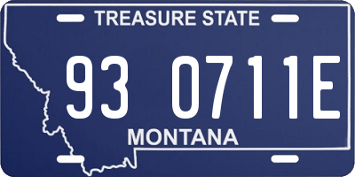 MT license plate 930711E