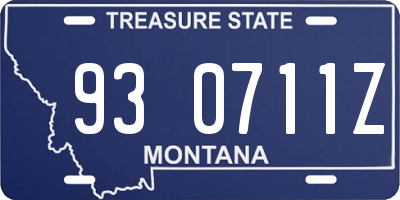 MT license plate 930711Z