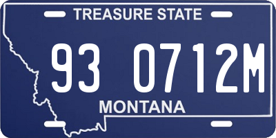 MT license plate 930712M