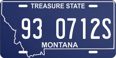 MT license plate 930712S