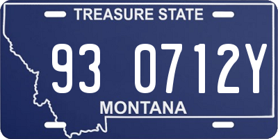 MT license plate 930712Y
