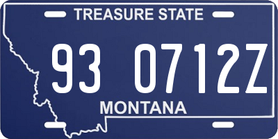 MT license plate 930712Z