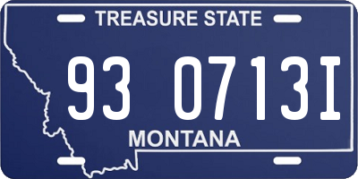 MT license plate 930713I
