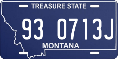 MT license plate 930713J