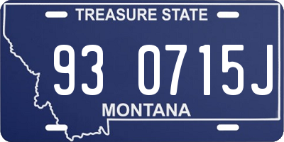MT license plate 930715J