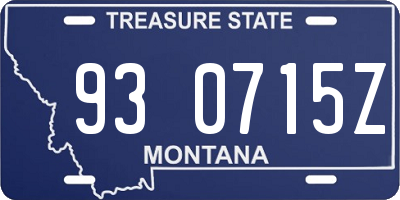 MT license plate 930715Z