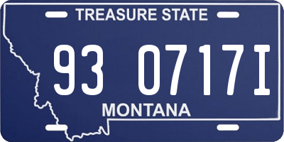 MT license plate 930717I