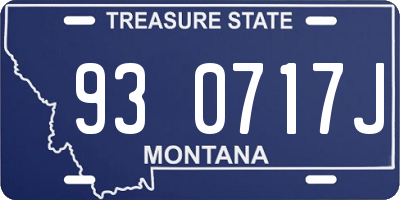 MT license plate 930717J
