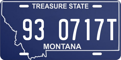 MT license plate 930717T