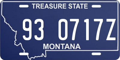 MT license plate 930717Z