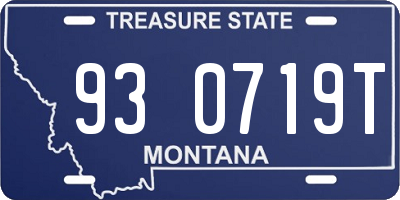 MT license plate 930719T