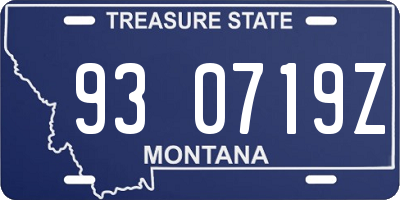 MT license plate 930719Z