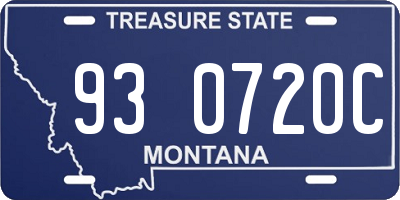 MT license plate 930720C
