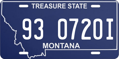 MT license plate 930720I
