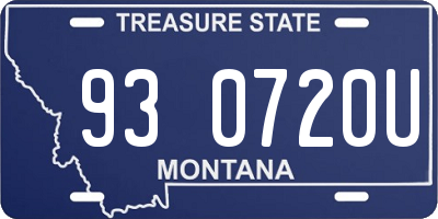 MT license plate 930720U