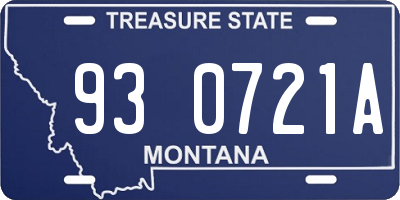 MT license plate 930721A