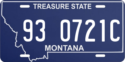 MT license plate 930721C