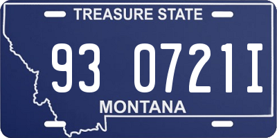 MT license plate 930721I