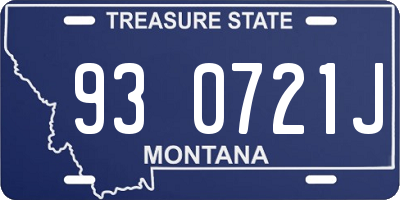 MT license plate 930721J