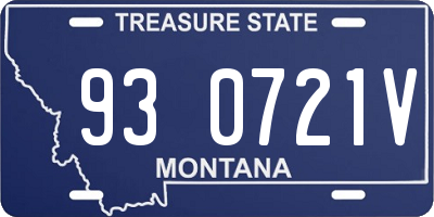 MT license plate 930721V