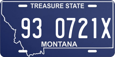 MT license plate 930721X