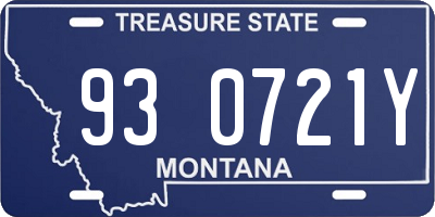 MT license plate 930721Y