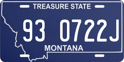 MT license plate 930722J