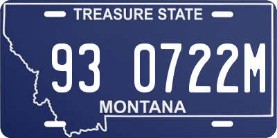 MT license plate 930722M