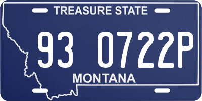 MT license plate 930722P
