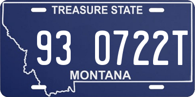 MT license plate 930722T