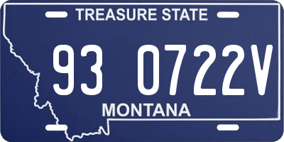 MT license plate 930722V