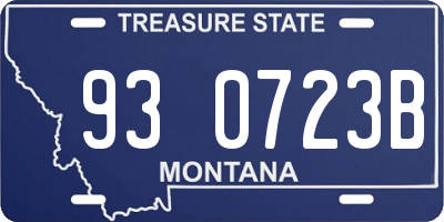MT license plate 930723B