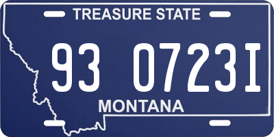 MT license plate 930723I