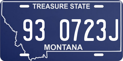 MT license plate 930723J