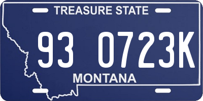MT license plate 930723K