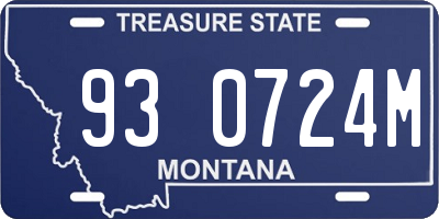 MT license plate 930724M